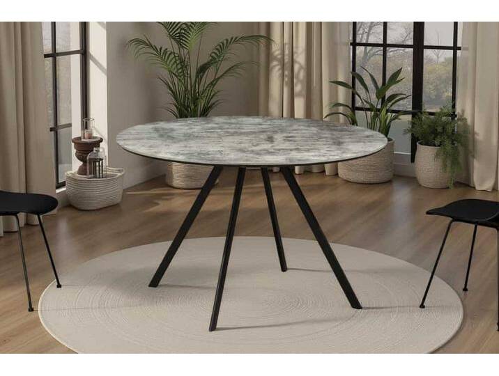 Runder Esstisch ATELIER 120cm grau Beton-Design schwarz Metall Esszimmertisch Küchentisch 4 Personen Industrie & Loft Modern Skandinavisch Runder Esstisch ATELIER 120cm grau Beton-Design schwarz Metall Esszimmertisch Küchentisch 4 Personen Industrie & Loft Modern Skandinavisch von Riess-Ambiente.de