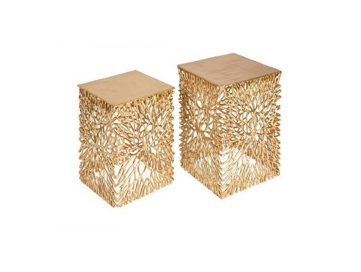 riess-ambiente Beistelltisch LEAF 30cm gold (Set, 1-St), Nachttisch · Metall · Handarbeit · Modern Design, goldfarben von Riess-Ambiente.de