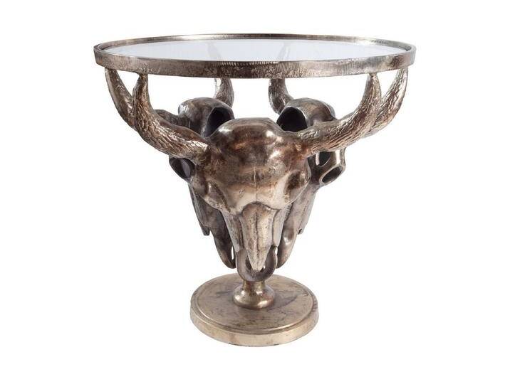 riess-ambiente Couchtisch MATADOR 56cm bronze, Wohnzimmer · Metall · rund · Stierkopf · Glasplatte · Wild-West Stil, braun riess-ambiente Couchtisch MATADOR 56cm bronze, Wohnzimmer · Metall · rund · Stierkopf · Glasplatte · Wild-West Stil, braun von Riess-Ambiente.de