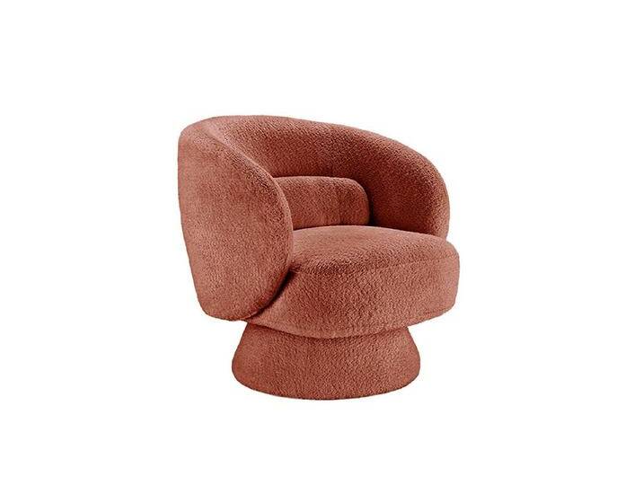 riess-ambiente Drehsessel BOSSA NOVA rost (Einzelartikel, 1-St), Wohnzimmer · Bouclé · 360° drehbar · Scandinavian Design, braun von Riess-Ambiente.de