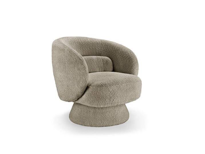 riess-ambiente Drehsessel BOSSA NOVA taupe (Einzelartikel, 1-St), Wohnzimmer · Bouclé · 360° drehbar · Scandinavian Design, grau von Riess-Ambiente.de
