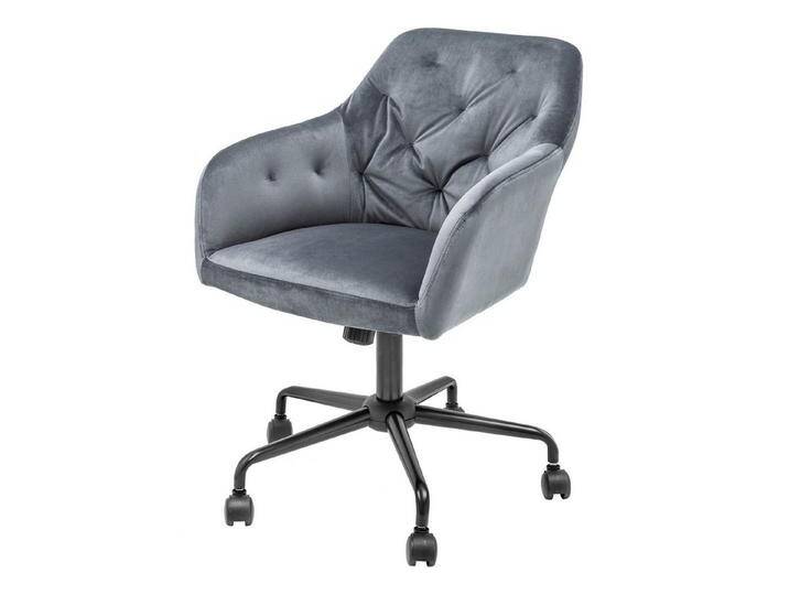 riess-ambiente Drehstuhl DUTCH COMFORT grau / schwarz (Einzelartikel, 1 St), Büro · Samt · mit Rollen · höhenverstellbar · mit Armlehne · Design, grau von Riess-Ambiente.de