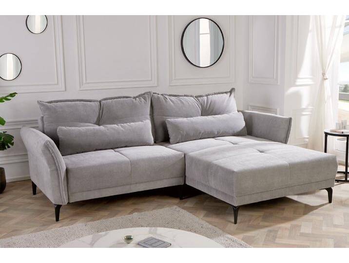 riess-ambiente Ecksofa DESIGNO 250cm grau / schwarz, Einzelartikel 1 Teile, Wohnzimmer · Cord · L-Form · inkl. Kissen · Modern Design, grau, grau von Riess-Ambiente.de