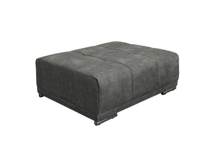 riess-ambiente Fußhocker ELEGANCIA 110cm grau (Einzelartikel, 1 St), Microfaser · mit Ziersteppung · für Sofas · Modern Design, grau von Riess-Ambiente.de
