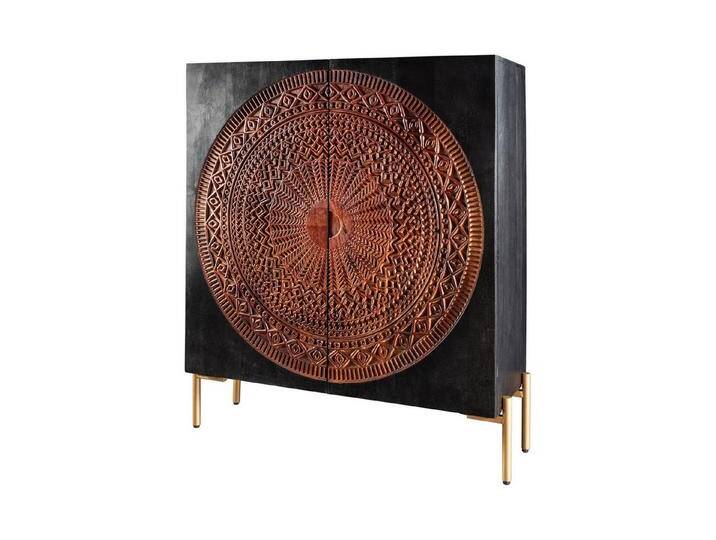 riess-ambiente Highboard MANDALA 120cm schwarz / gold, Massivholz · Schrank · Kommode · Wohnzimmer · Mango · Boho riess-ambiente Highboard MANDALA 120cm schwarz / gold, Massivholz · Schrank · Kommode · Wohnzimmer · Mango · Boho von Riess-Ambiente.de