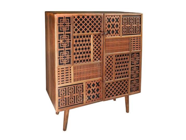 riess-ambiente Highboard MARRAKESCH 120cm natur, Massivholz · mit Verzierung · Boho · Anrichte · Akazie, braun riess-ambiente Highboard MARRAKESCH 120cm natur, Massivholz · mit Verzierung · Boho · Anrichte · Akazie, braun von Riess-Ambiente.de