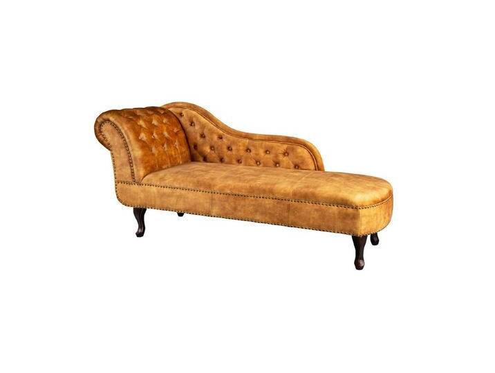 riess-ambiente Recamiere CHESTERFIELD 170cm senfgelb, Einzelartikel 1 Teile, Wohnzimmer · Samt · Design, gelb von Riess-Ambiente.de