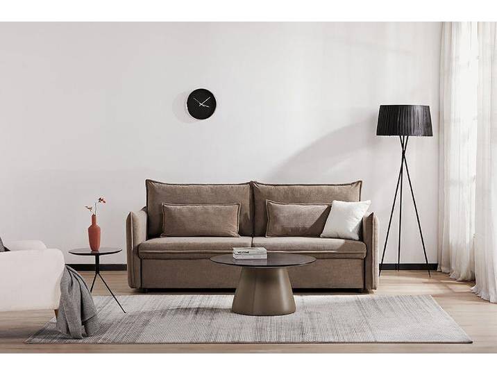 riess-ambiente Schlafsofa APARTMENT 200cm taupe · 3-Sitzer-Couch mit Cord-Bezug inkl. Kissen, Einzelartikel 1 Teile, mit Bettfunktion für Wohn- oder Gästezimmer · verstellbare Rückenlehne von Riess-Ambiente.de