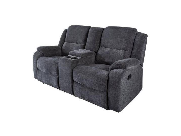 riess-ambiente Sessel HOLLYWOOD dunkelgrau, Wohnzimmer · Getränkehalter · Strukturstoff · Federkern · Modern, grau von Riess-Ambiente.de