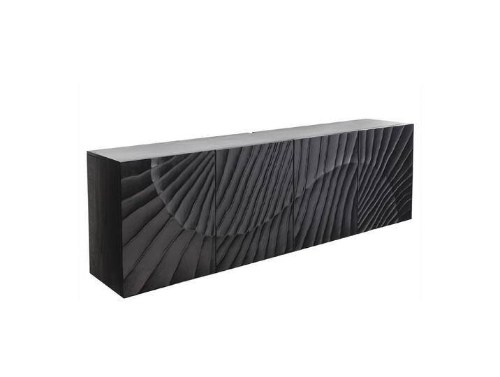 riess-ambiente Sideboard SCORPION 180cm schwarz (Einzelartikel, 1 St), Wohnzimmer · Massivholz · Mango · TV-Schrank · hängend · Industrial, schwarz von Riess-Ambiente.de