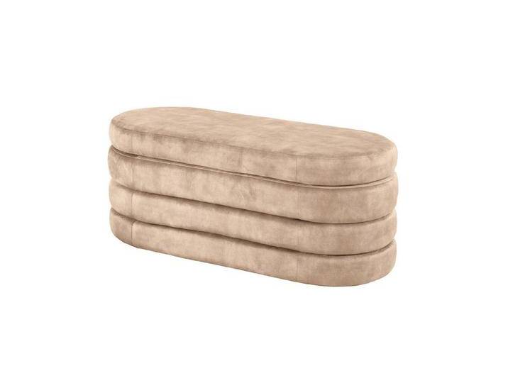 riess-ambiente Sitzbank VOGUE 115cm champagner - Samt, mit Stauraum, montiert, gepolstert (Einzelartikel, 1-St) von Riess-Ambiente.de