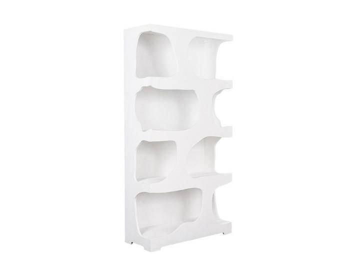 riess-ambiente Standregal ART AMBIENTE 180cm weiß · Raumteiler im Edelrost-Design, Einzelartikel 1-tlg., Wohnzimmer · Beton-Oberfläche · 4 Fächer · abstrakte Optik · Modern von Riess-Ambiente.de