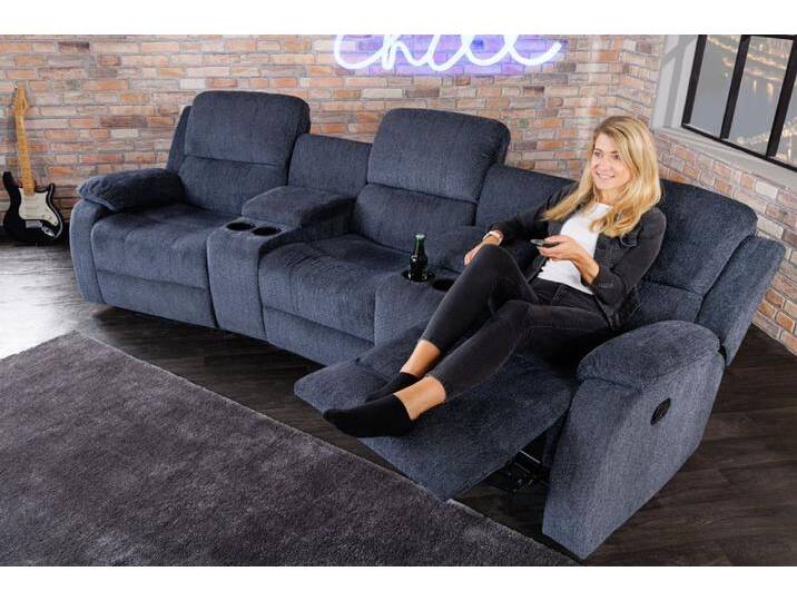 riess-ambiente TV-Sessel HOLLYWOOD dunkelgrau (Einzelartikel, 1-St), Wohnzimmer · Getränkehalter · Federkern · Kinositz · 3-Sitzer · Modern, grau von Riess-Ambiente.de