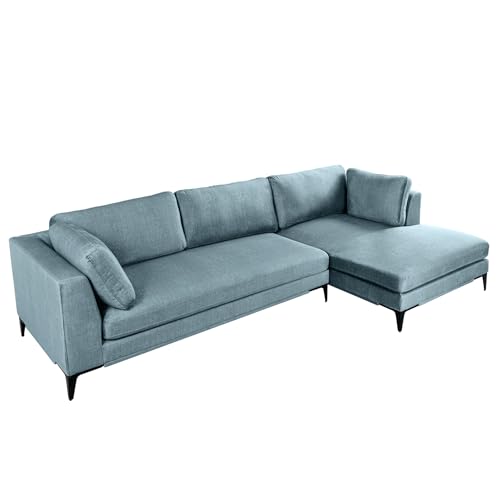 Ecksofa SIGNUM - 315cm - Petrol - Samt Ottomane rechts Bigsofa XXL 3-Sitzer Nosagfederung inkl. Kissen modern Ecksofa SIGNUM - 315cm - Petrol - Samt Ottomane rechts Bigsofa XXL 3-Sitzer Nosagfederung inkl. Kissen modern von Riess Ambiente