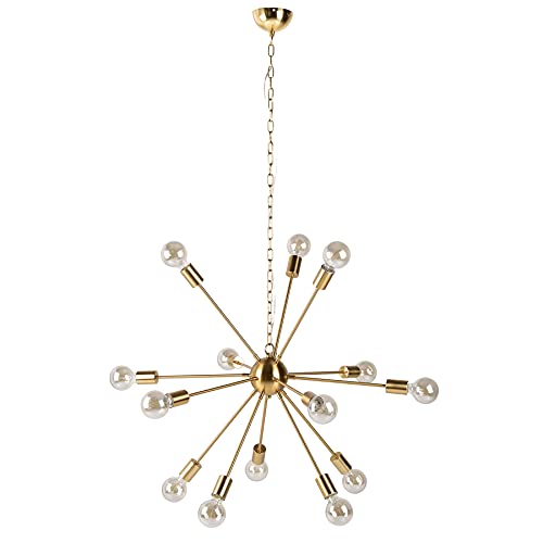 Riess Ambiente 14-flammige elegante Hängelampe SPUTNIK 87cm gold mit 14 Leuchtarmen Pendelleuchte Hängeleuchte von Riess Ambiente