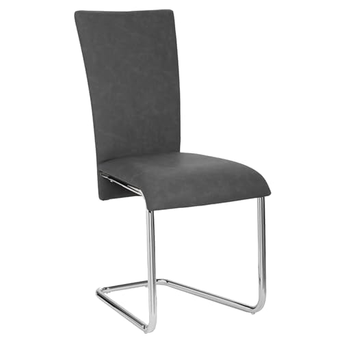 Riess Ambiente 2er Set Freischwinger Modena - anthrazit Silber - Kunstleder verchromtes Metall - Bauhaus Design zeitlos Esszimmerstuhl Riess Ambiente 2er Set Freischwinger Modena - anthrazit Silber - Kunstleder verchromtes Metall - Bauhaus Design zeitlos Esszimmerstuhl von Riess Ambiente