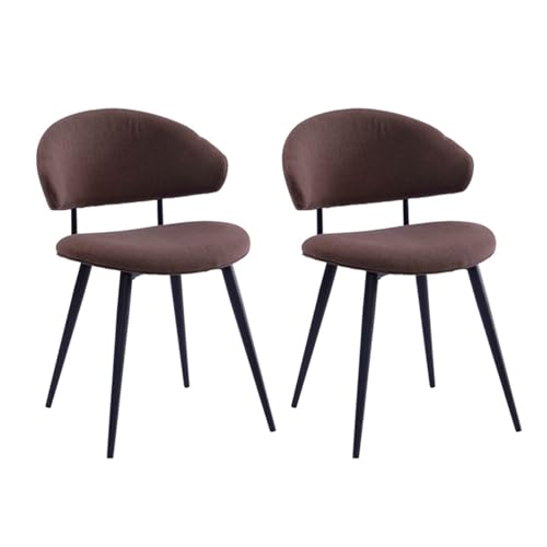 Riess Ambiente 2er Set Moderner Esszimmerstuhl Oslo - braun schwarz - Webstoff Eisenbeine - Retro Polsterstuhl Riess Ambiente 2er Set Moderner Esszimmerstuhl Oslo - braun schwarz - Webstoff Eisenbeine - Retro Polsterstuhl von Riess Ambiente