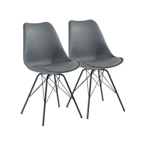 Riess Ambiente 2er Set Retro Stuhl Scandinavia MEISTERSTÜCK - grau schwarz - Stahlgestell Esszimmerstuhl modern Riess Ambiente 2er Set Retro Stuhl Scandinavia MEISTERSTÜCK - grau schwarz - Stahlgestell Esszimmerstuhl modern von Riess Ambiente