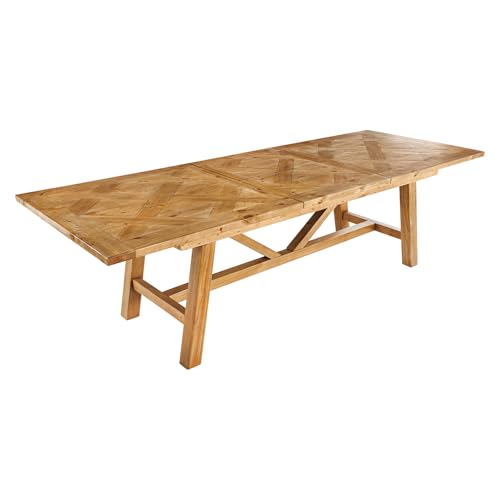 Riess Ambiente Ausziehbarer Esstisch Riviera - 180-240cm - Natur recycelte Pinie - Massivholz von Riess Ambiente