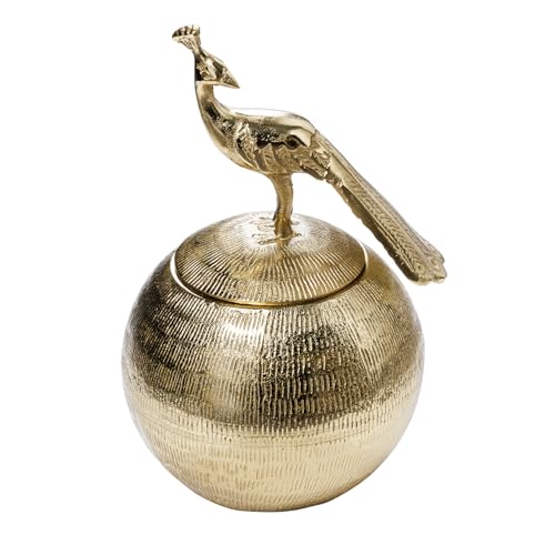 Riess Ambiente Dekorative Dose Wildlife Bird - 30cm - Gold antik - rund Metall - Schale mit Deckel Riess Ambiente Dekorative Dose Wildlife Bird - 30cm - Gold antik - rund Metall - Schale mit Deckel von Riess Ambiente