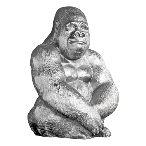 Riess Ambiente Dekorative Gorillafigur Kong 40cm Silber Handmade Metall Skulptur, extravagante Deko Figur für Dein Wohnzimmer Riess Ambiente Dekorative Gorillafigur Kong 40cm Silber Handmade Metall Skulptur, extravagante Deko Figur für Dein Wohnzimmer von Riess Ambiente