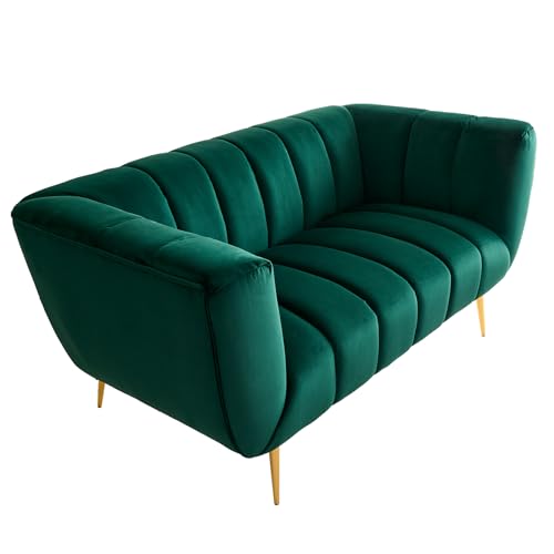 Riess Ambiente Design 2-Sitzer Sofa Noblesse - 165cm - smaragdgrün Samt - Federkern goldene Metallfüße Riess Ambiente Design 2-Sitzer Sofa Noblesse - 165cm - smaragdgrün Samt - Federkern goldene Metallfüße von Riess Ambiente