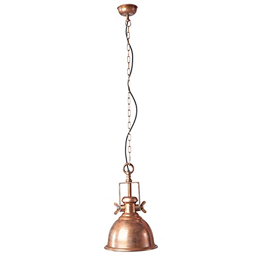 Riess Ambiente Design Hängelampe INDUSTRIAL 45cm kupfer geflammt Industrial Stil Pendelleuchte Industrielampe Pendellampe Industrieleuchte von Riess Ambiente