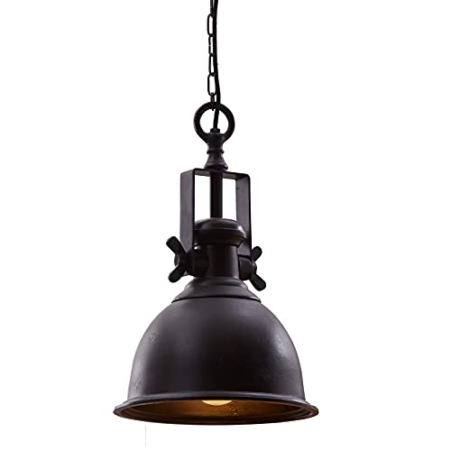 Riess Ambiente Design Hängelampe INDUSTRIAL 45cm schwarz Industrial Stil Pendelleuchte Industrielampe Pendellampe Industrieleuchte von Riess Ambiente