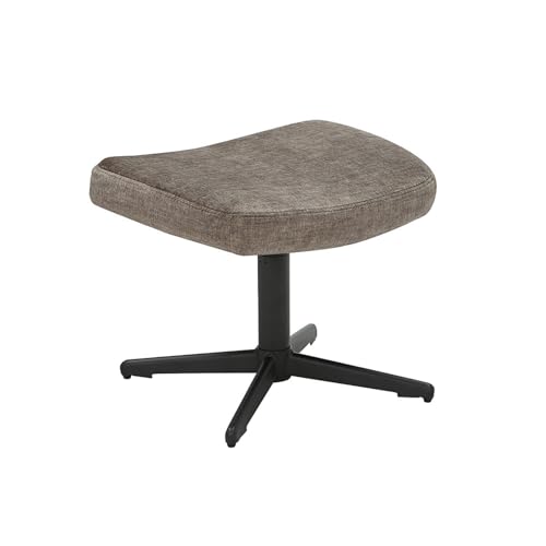 Riess Ambiente Design Hocker Vogue - 45cm - Taupe - Samt mit schwarzen Metallbeinen Fußhocker Polsterhocker modern Sitzhocker von Riess Ambiente