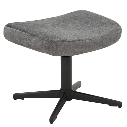 Riess Ambiente Design Hocker Vogue - 45cm - grau - Samt mit schwarzen Metallbeinen Fußhocker Polsterhocker modern Sitzhocker von Riess Ambiente