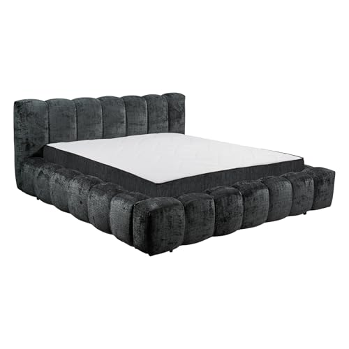 Riess Ambiente Design Polsterbett Diamond - 180x200cm - schwarz - Chenille mit Matratze und Topper Komfortbett modern Schlafzimmer von Riess Ambiente