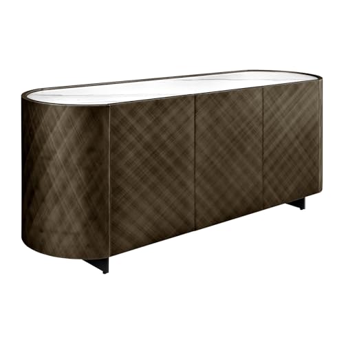 Riess Ambiente Design Sideboard Reflection - 150cm - weiß - Keramik Marmor Bronze 3D Effekt Brushed Finish Riess Ambiente Design Sideboard Reflection - 150cm - weiß - Keramik Marmor Bronze 3D Effekt Brushed Finish von Riess Ambiente