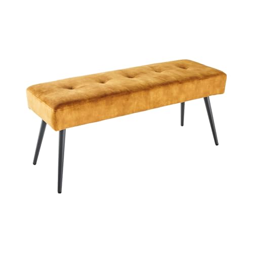 Riess Ambiente Design Sitzbank Boutique 100cm senfgelb Samt Schwarze Metallbeine Samtbank Flurbank Sitzbank Polsterbank Wohnzimmerbank Bank Beistellbank Riess Ambiente Design Sitzbank Boutique 100cm senfgelb Samt Schwarze Metallbeine Samtbank Flurbank Sitzbank Polsterbank Wohnzimmerbank Bank Beistellbank von Riess Ambiente