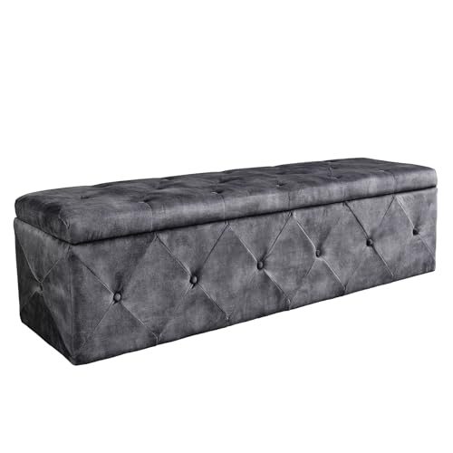 Riess Ambiente Design Sitzbank Petit BEAUTÉ 110cm antik braun Microfaser schwarzes Metallgestell von Riess Ambiente