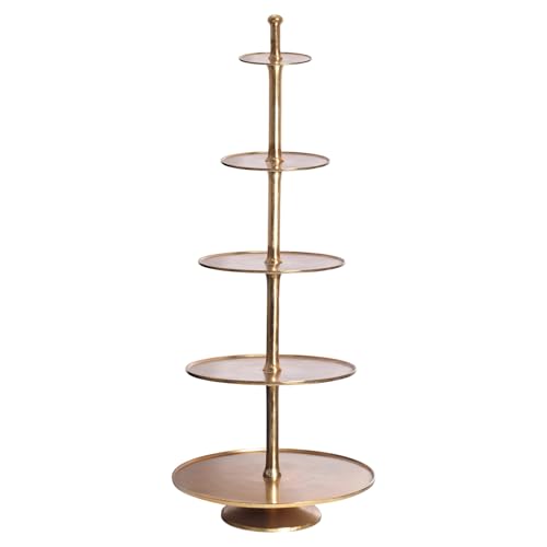 Riess Ambiente Design XXL Etagere Abstract - 150cm - Gold - Metall mit fünf Etagen Handmade von Riess Ambiente