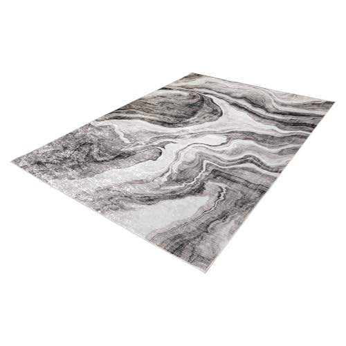 Riess Ambiente Design XXL Teppich Art Rugs - 350x240cm - grau/weiß - Flachgewebe mit Muster Wohnzimmerteppich modern Indoor Riess Ambiente Design XXL Teppich Art Rugs - 350x240cm - grau/weiß - Flachgewebe mit Muster Wohnzimmerteppich modern Indoor von Riess Ambiente