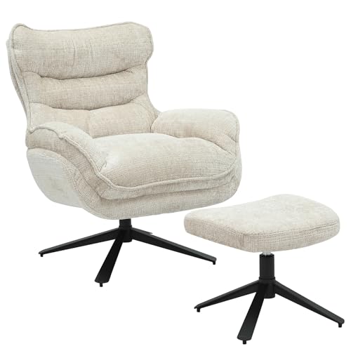 Riess Ambiente Drehbarer Sessel Cloud Champagner - beige - Strukturstoff schwarz Metall Riess Ambiente Drehbarer Sessel Cloud Champagner - beige - Strukturstoff schwarz Metall von Riess Ambiente