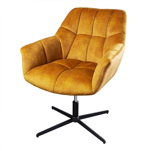 Riess Ambiente Drehbarer Sessel Papillon senfgelb Samt schwarz Metall höhenverstellbar mit Armlehne drehbar Wohnzimmersessel Polstersessel TV-Sessel Relaxsessel Riess Ambiente Drehbarer Sessel Papillon senfgelb Samt schwarz Metall höhenverstellbar mit Armlehne drehbar Wohnzimmersessel Polstersessel TV-Sessel Relaxsessel von Riess Ambiente
