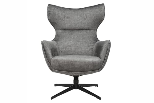 Riess Ambiente Drehbarer Sessel Vogue - grau - Samt Schwarze Metallbeine mit Armlehne Relaxsessel Lesessessel Riess Ambiente Drehbarer Sessel Vogue - grau - Samt Schwarze Metallbeine mit Armlehne Relaxsessel Lesessessel von Riess Ambiente