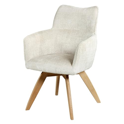 Riess Ambiente Drehbarer Stuhl Asgard - Champagner - Chenille mit Federkernpolsterung und Armlehne Esszimmerstuhl Komfort modern Riess Ambiente Drehbarer Stuhl Asgard - Champagner - Chenille mit Federkernpolsterung und Armlehne Esszimmerstuhl Komfort modern von Riess Ambiente