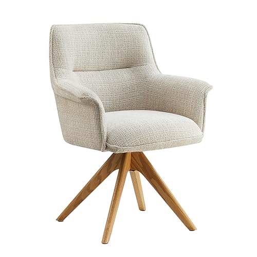 Riess Ambiente Drehbarer Stuhl LE Grand - beige Natur - Chenille Eiche Massivholz mit Armlehne Esszimmerstuhl Riess Ambiente Drehbarer Stuhl LE Grand - beige Natur - Chenille Eiche Massivholz mit Armlehne Esszimmerstuhl von Riess Ambiente