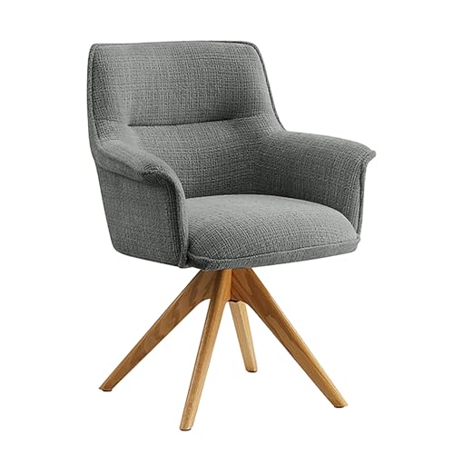 Riess Ambiente Drehbarer Stuhl LE Grand - grau Natur - Chenille Eiche Massivholz mit Armlehne Esszimmerstuhl Riess Ambiente Drehbarer Stuhl LE Grand - grau Natur - Chenille Eiche Massivholz mit Armlehne Esszimmerstuhl von Riess Ambiente