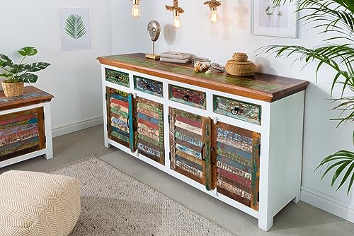 Riess Ambiente Einzigartiges Sideboard Jakarta 160cm Mango weiß bunt recyceltes Massivholz aus Fischerbooten Riess Ambiente Einzigartiges Sideboard Jakarta 160cm Mango weiß bunt recyceltes Massivholz aus Fischerbooten von Riess Ambiente