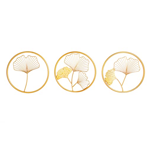 Riess Ambiente Elegante Wanddeko 3er Set GINKGO 40cm gold in filigraner Blattform Wanddekoration Dekoration Wand Riess Ambiente Elegante Wanddeko 3er Set GINKGO 40cm gold in filigraner Blattform Wanddekoration Dekoration Wand von Riess Ambiente
