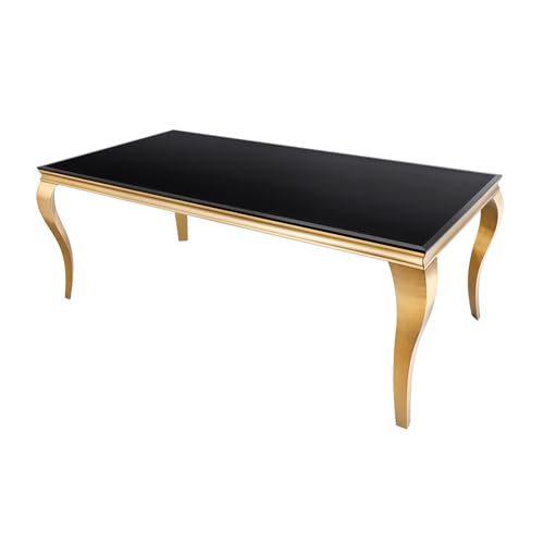 Riess Ambiente Eleganter Design Esstisch MODERN BAROCK 180cm schwarz Gold Edelstahl Opalglas Tischplatte Küchentisch Esszimmertisch Riess Ambiente Eleganter Design Esstisch MODERN BAROCK 180cm schwarz Gold Edelstahl Opalglas Tischplatte Küchentisch Esszimmertisch von Riess Ambiente