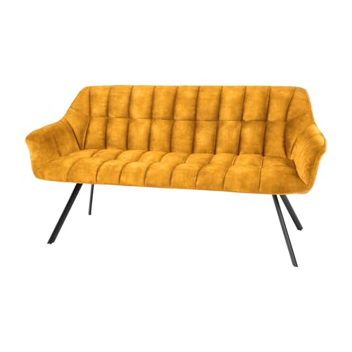 Riess Ambiente Esszimmer Sitzbank Papillon - 165cm - senfgelb schwarz - Samt Metallgestell Rückenlehne Armlehnen Polsterbank Küchenbank Schaumstoffpolsterung Riess Ambiente Esszimmer Sitzbank Papillon - 165cm - senfgelb schwarz - Samt Metallgestell Rückenlehne Armlehnen Polsterbank Küchenbank Schaumstoffpolsterung von Riess Ambiente