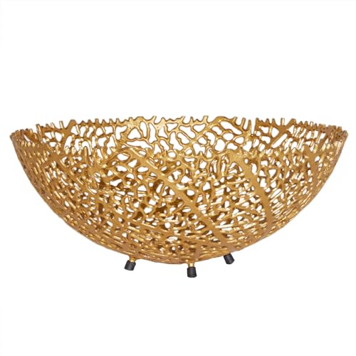 Riess Ambiente Filigrane Design Schale ABSTRACT LEAF 45cm gold handmade Obstschale Aufbewahrung rund Dekoschale dekorativ Wohnzimmer Küche Riess Ambiente Filigrane Design Schale ABSTRACT LEAF 45cm gold handmade Obstschale Aufbewahrung rund Dekoschale dekorativ Wohnzimmer Küche von Riess Ambiente