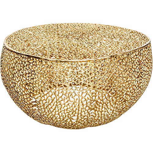 Riess Ambiente Filigraner Design Couchtisch Leaf 80cm Gold Handarbeit Wohnzimmertisch Tisch Sofatisch von Riess Ambiente
