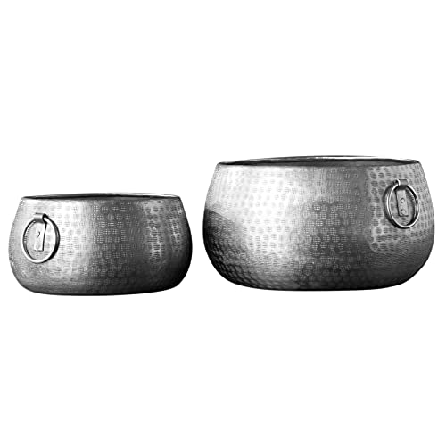 Riess Ambiente Handgefertigte Schalen 2er Set ORIENT silber im Hammerschlag Design Deko Schale Dekoschalen Wohnaccessoire Riess Ambiente Handgefertigte Schalen 2er Set ORIENT silber im Hammerschlag Design Deko Schale Dekoschalen Wohnaccessoire von Riess Ambiente