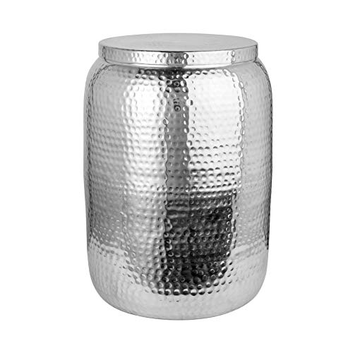 Riess Ambiente Handgefertigter Beistelltisch Orient Storage 48cm Silber Hammerschlag Design mit Stauraum Wohnzimmertisch Tisch Riess Ambiente Handgefertigter Beistelltisch Orient Storage 48cm Silber Hammerschlag Design mit Stauraum Wohnzimmertisch Tisch von Riess Ambiente